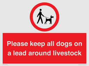 Please keep all dogs on a lead around livestock